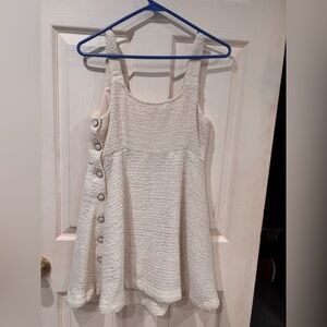 ZARA cream dress buttons on side
